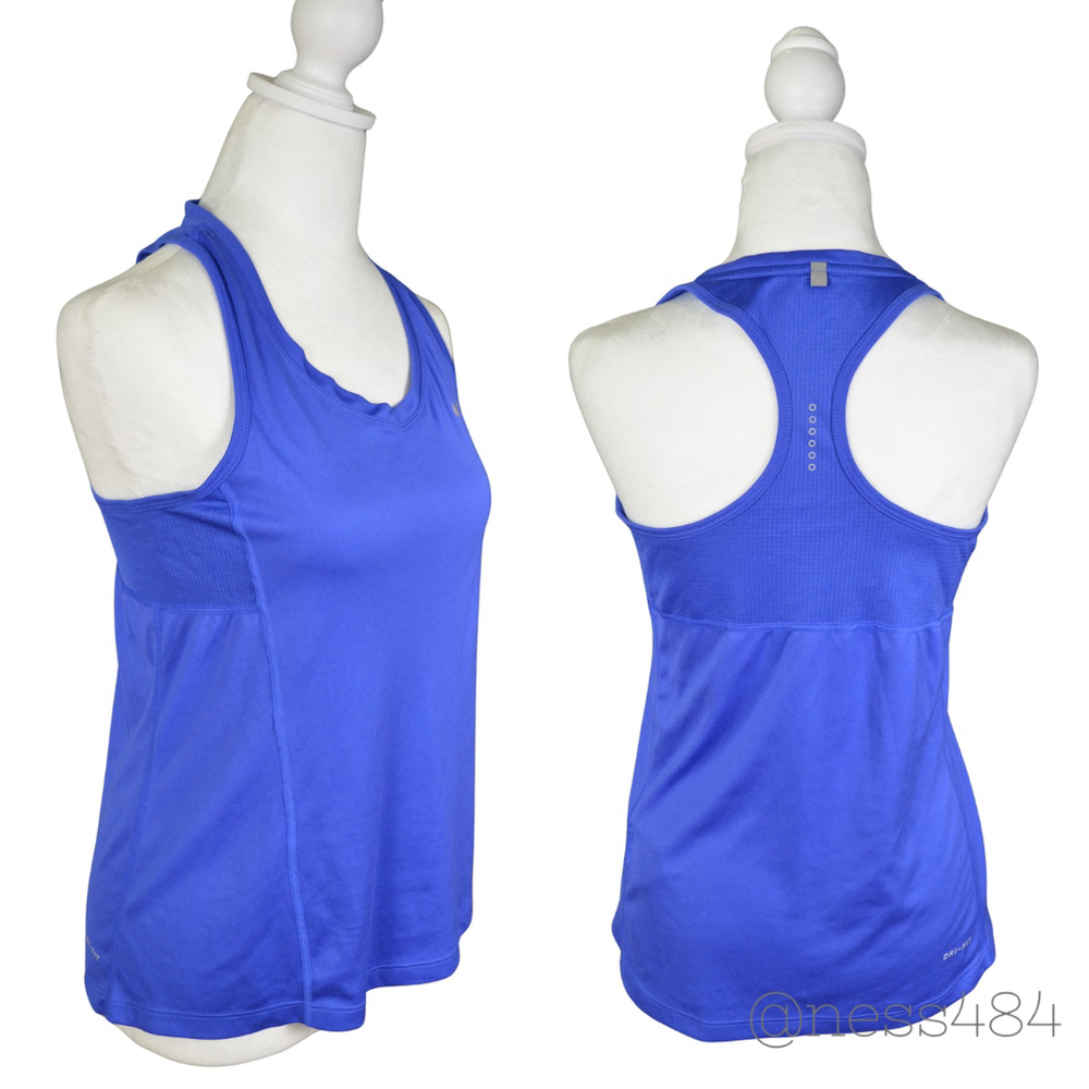 Nike Dri-FIT Women's Running Tank Top Blue Racerback Athletic Workout Size S‎ - Picture 2 of 4